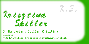 krisztina spiller business card